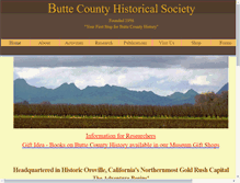 Tablet Screenshot of buttecountyhistoricalsociety.org